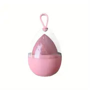 Oval Makeup Egg Storage Box with Lid, Portable Container