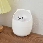 Kawaii Cartoon Desktop Trash Can and Pencil Holder