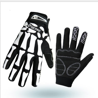 Qepae Cycling Gloves - Full Finger Skeleton Design