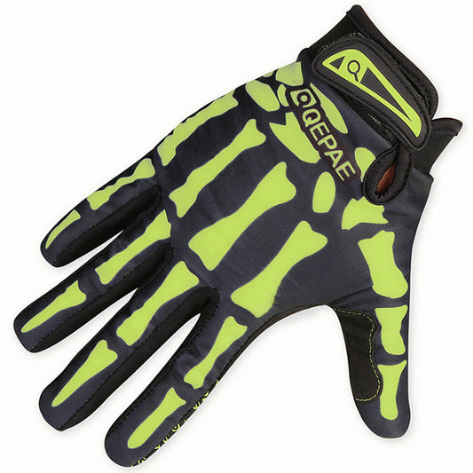 Qepae Cycling Gloves - Full Finger Skeleton Design