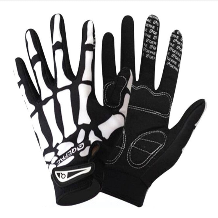 Qepae Cycling Gloves - Full Finger Skeleton Design