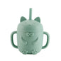 Cartoon Cat Silicone Baby Cup with Straw (BPA Free)